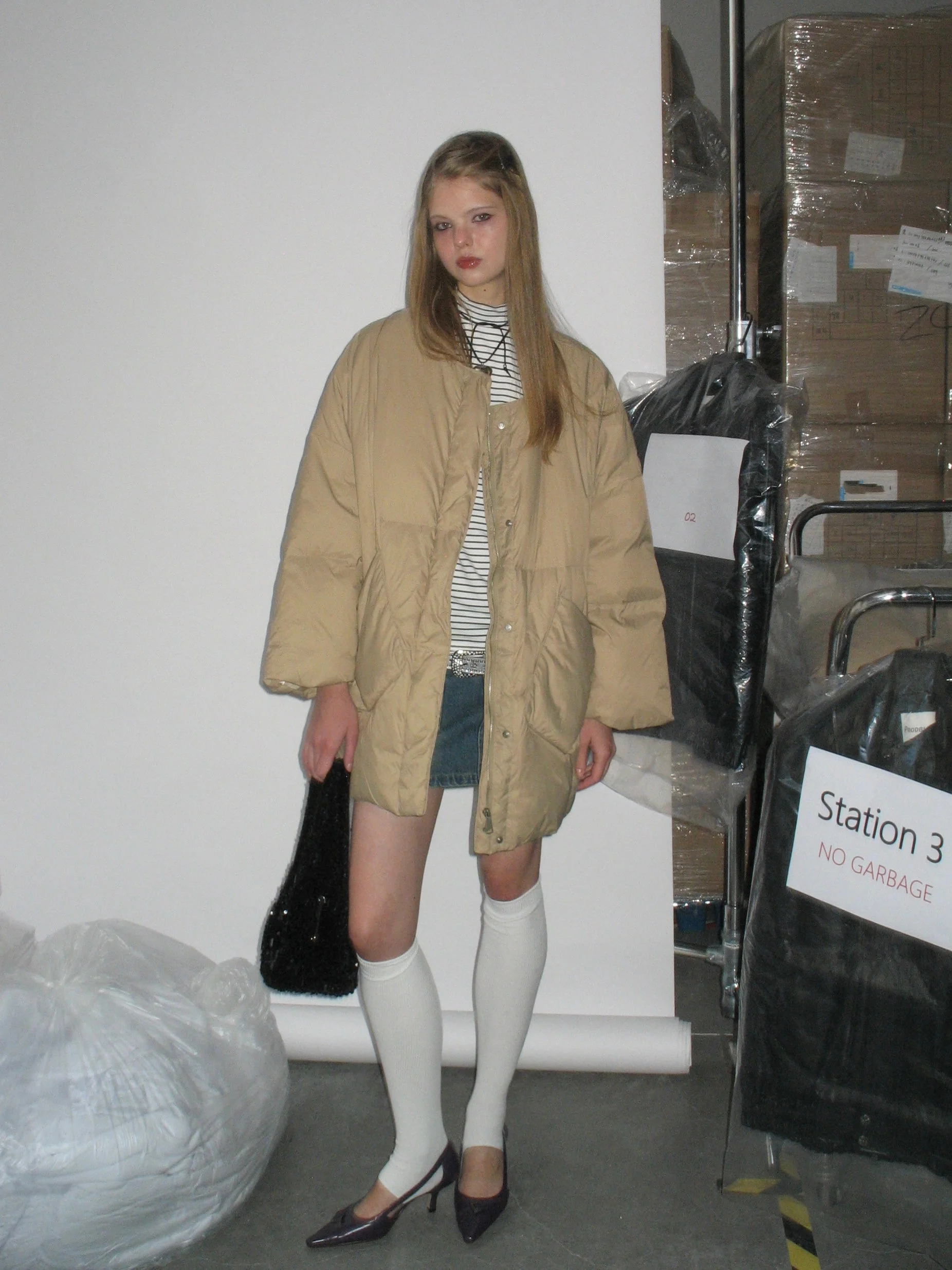 1714-khaki-down-jacket-with-scarf-10.webp Khaki Down Jacket with Scarf