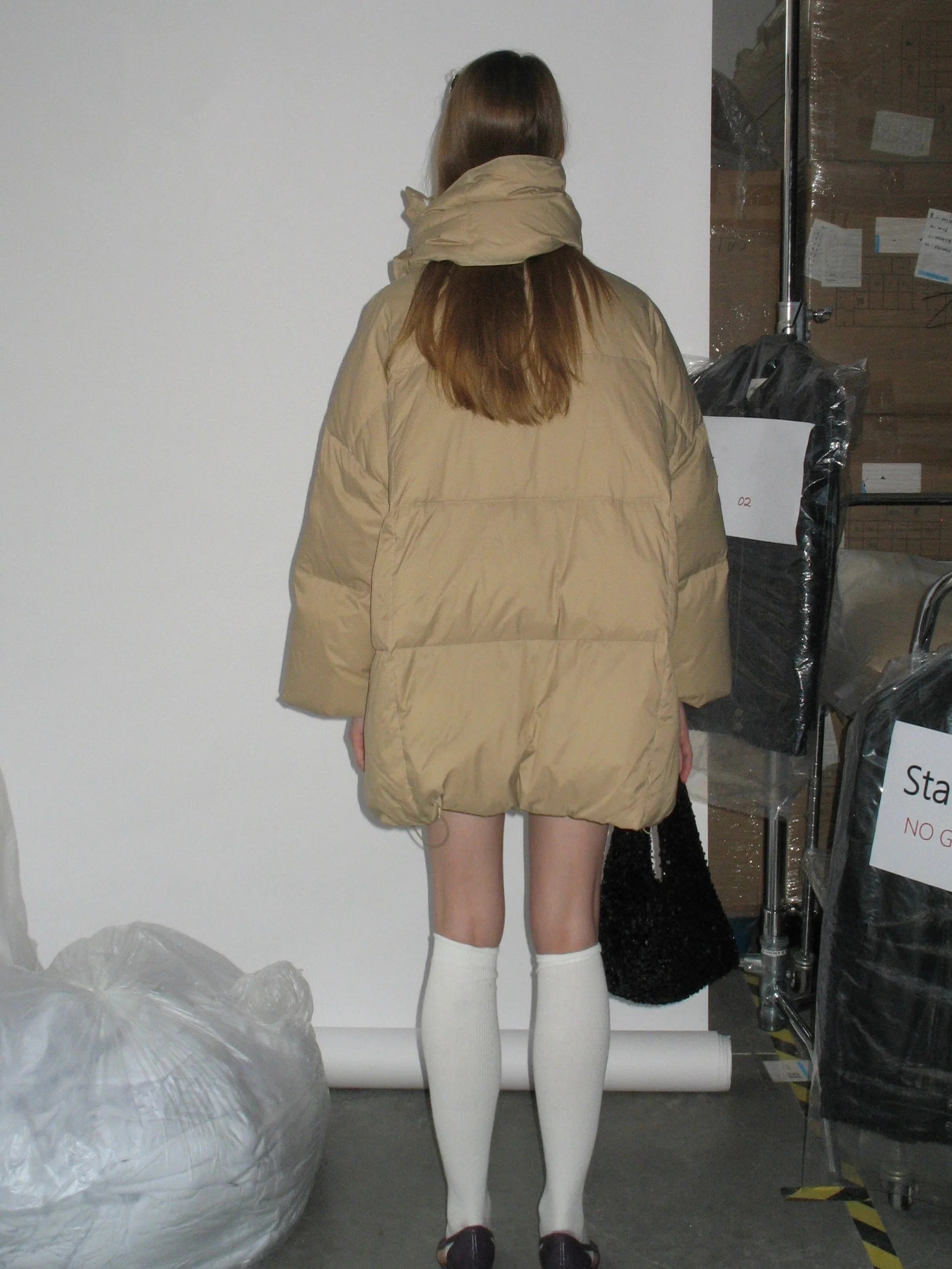 1714-khaki-down-jacket-with-scarf-8.webp Khaki Down Jacket with Scarf