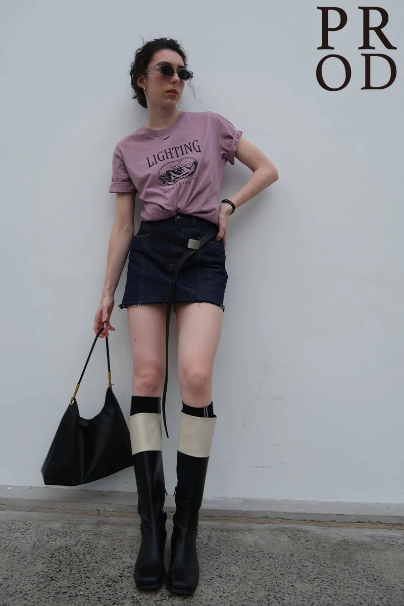 1948-lighting-basic-short-sleeve-t-shirt-mauve-2.webp Lighting Basic Short Sleeve T-Shirt / Mauve