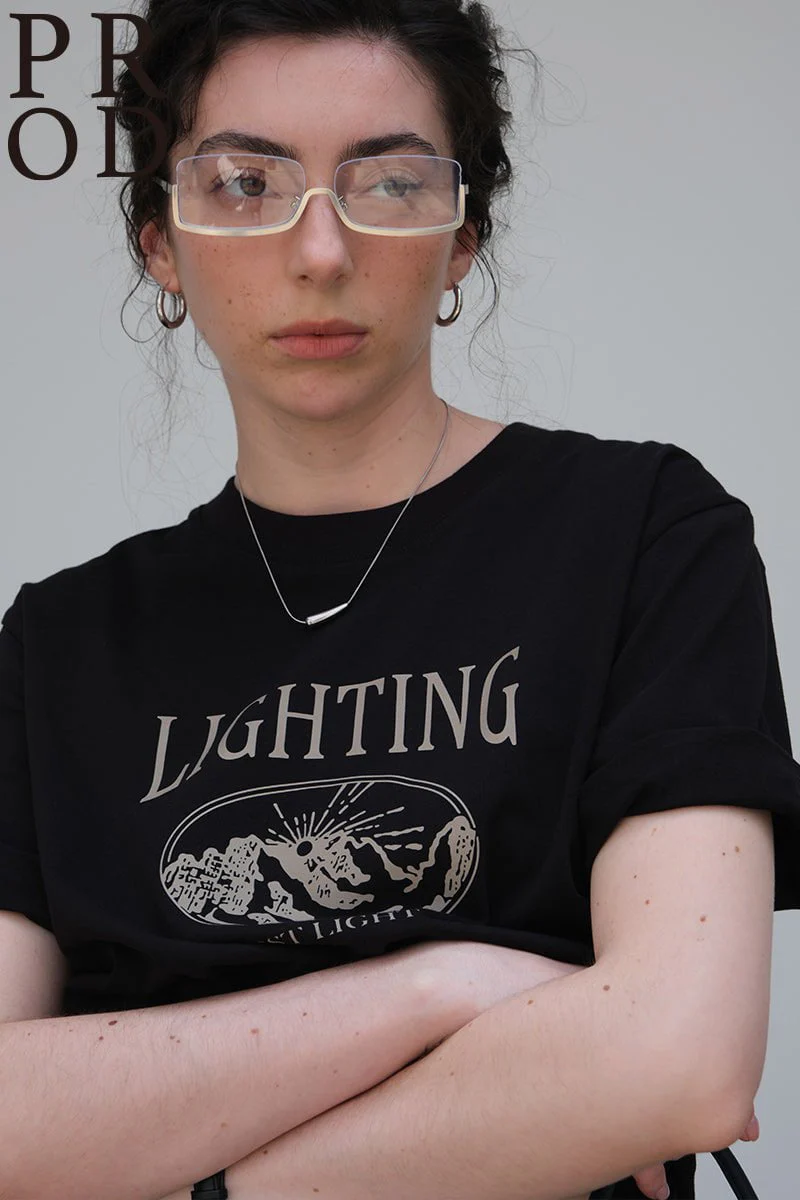 Lighting Basic Short Sleeve T-Shirt / Black
