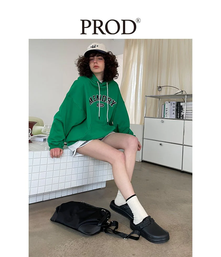 2010-loose-fit-memory-letters-embroidered-hoodie-green-6.webp Loose Fit Memory Letters Embroidered Hoodie / Green