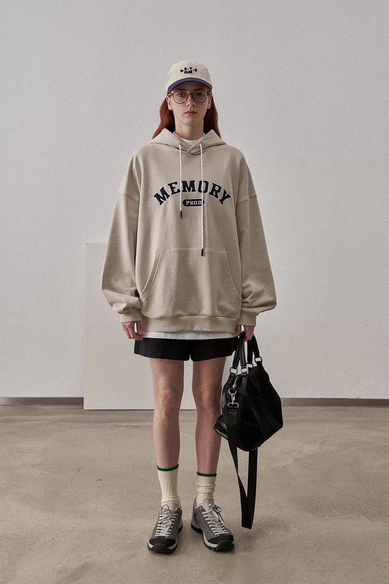 2018-loose-fit-memory-letters-embroidered-hoodie-beige-6.webp Loose Fit Memory Letters Embroidered Hoodie / Beige