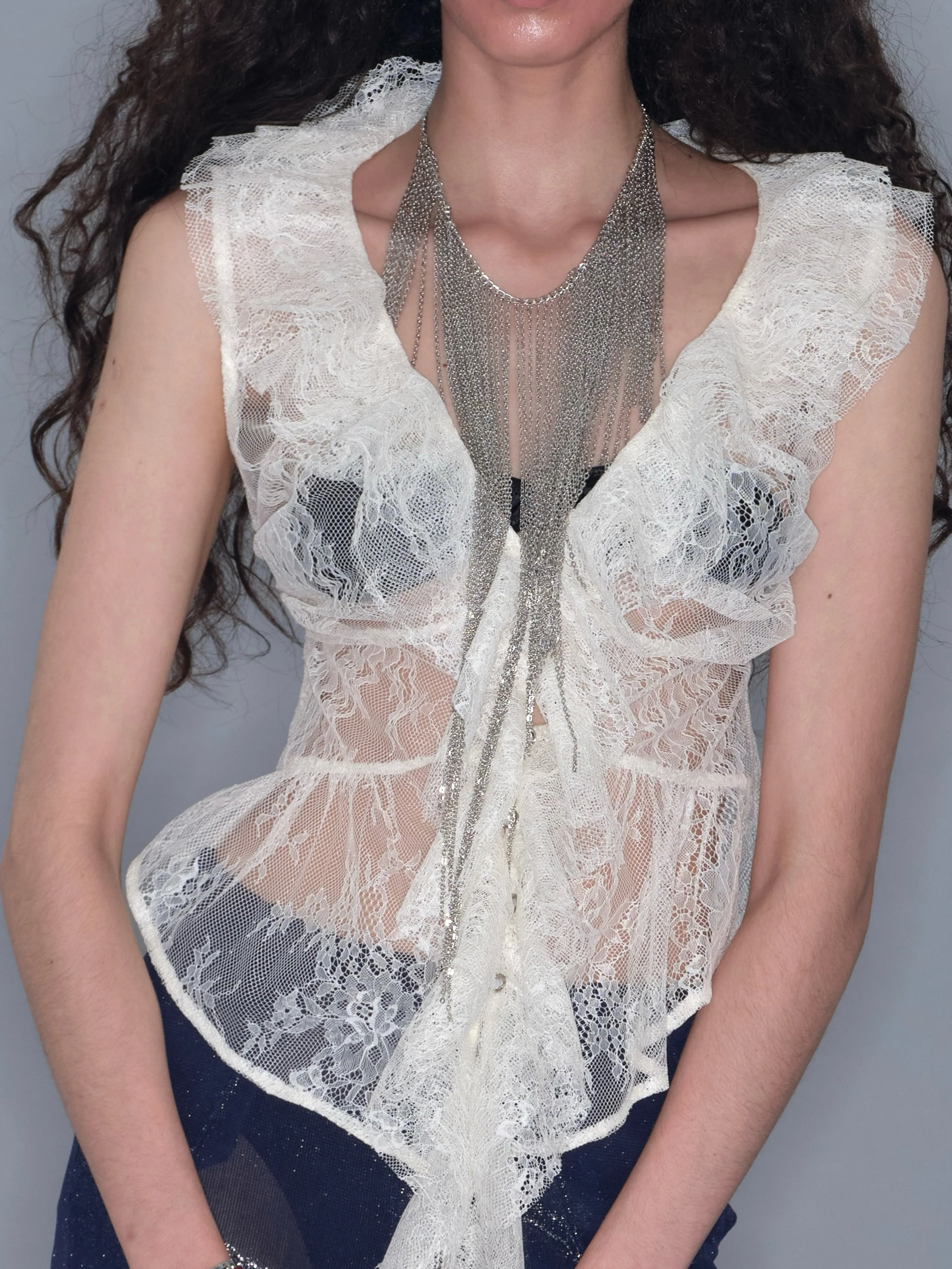 713-mesh-ruffle-sleeveless-cardigan-tank-top-apricot-1.webp Mesh Ruffle Sleeveless Cardigan Tank Top/ Apricot